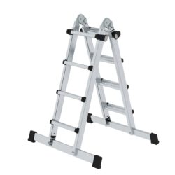 Teleskopleiter 4-teilig mit Traverse 4x4 Sprossen Firma RIESA